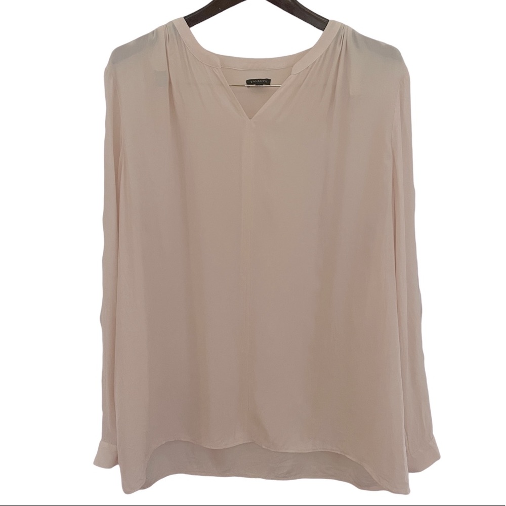Talbots Band Collar Blouse, 100% silk, Size 20. Never worn but no tags